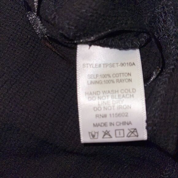 skylar + madison black boho tasseled crop going out sexy midriff top Sz Small - Picture 6 of 8